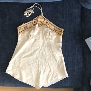 Bebe beaded halter top